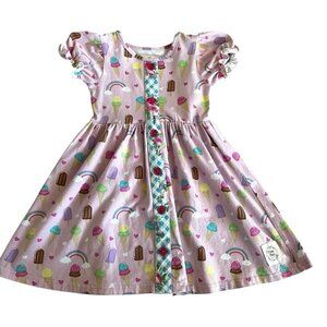 Olive Mae Rainbows and Ice Cream Dress Size 3T